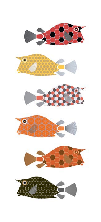 Scott Partridge - custom art for The Cowfish restaurant - cowfish koi