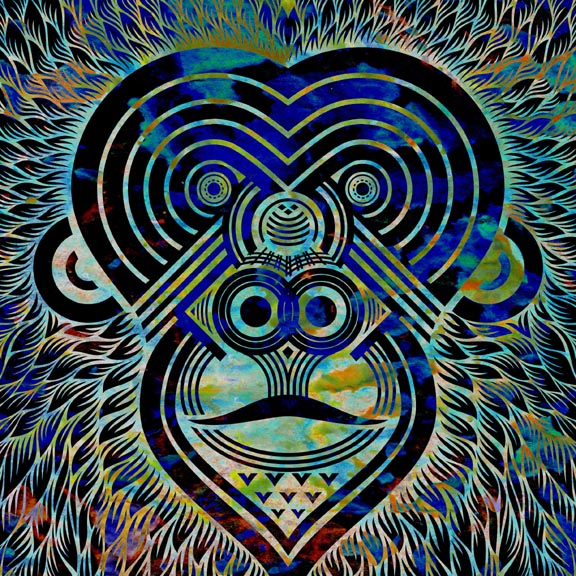 Scott Partridge - illustration - gorilla face