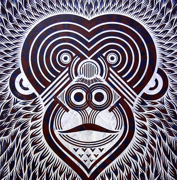 Scott Partridge - painting - gorilla face