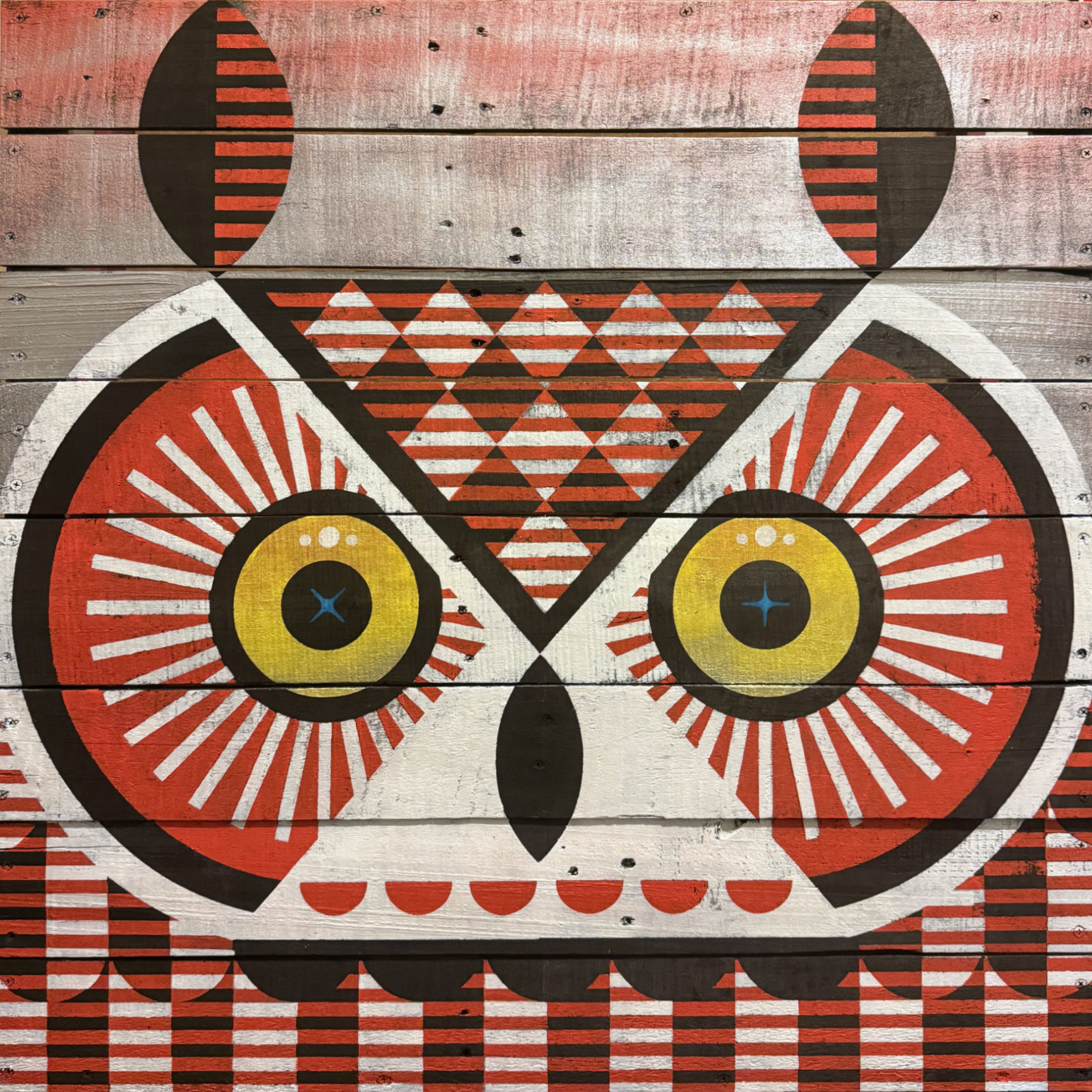 scott partridge - acrylic painting - Great Horned Owl 32x32 2026