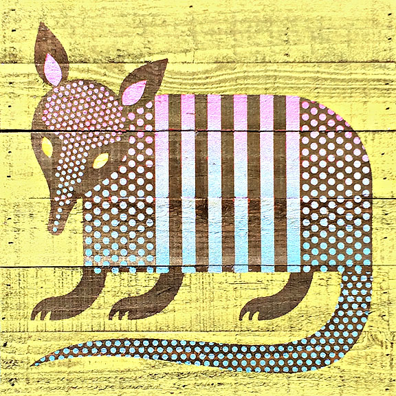 Scott Partridge - painting - armadillo 12x12 2017