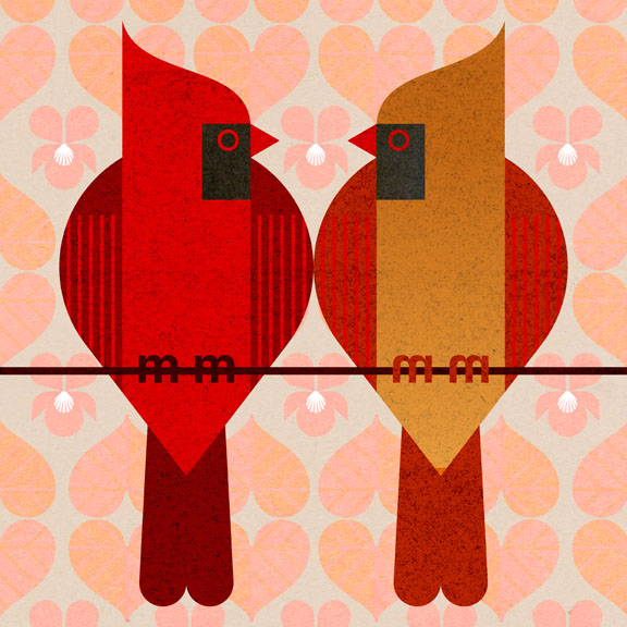 scott partridge - state bird and flower - Illinois - Cardinal and Violet
