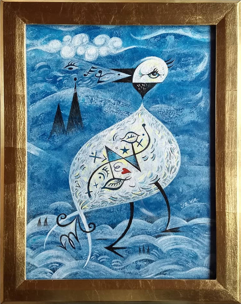 Scott Partridge - painting - i had a bird that whistle
