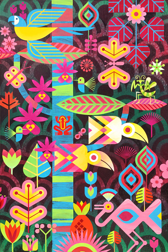 Scott Partridge - painting - jungle 2