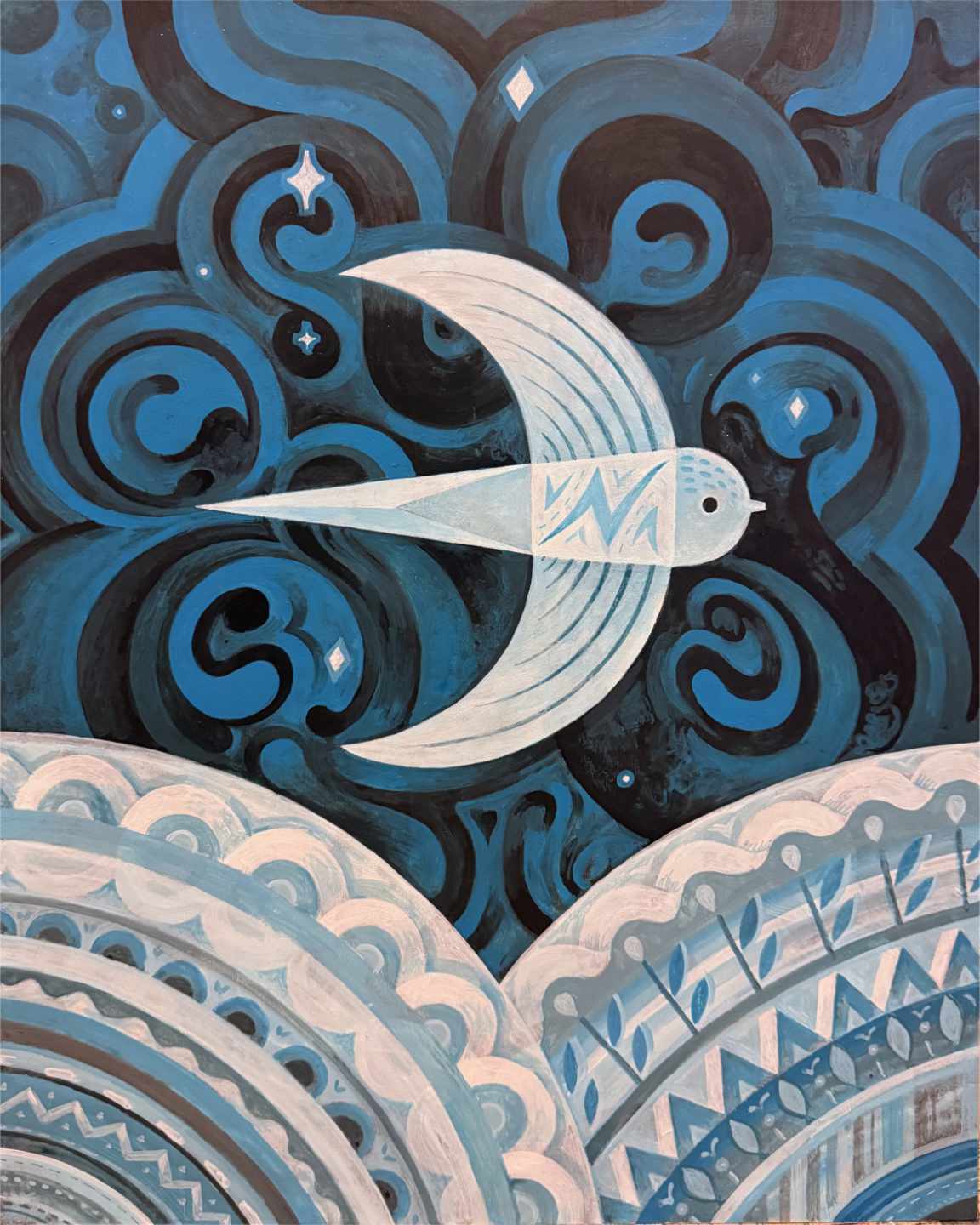Scott Partridge - nighthawk - acrylic painting