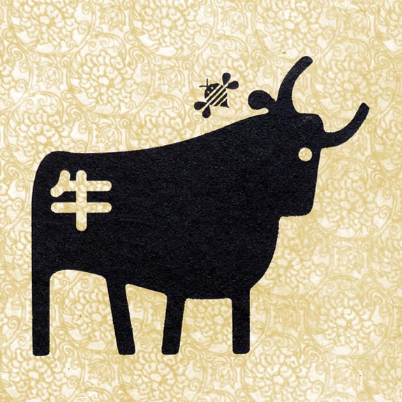 Scott Partridge - painting - ox